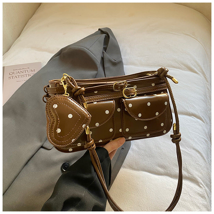 Women's Spring Fashionable Polka-dotted Western Style Mini Good-looking Women's Shoulder Bag