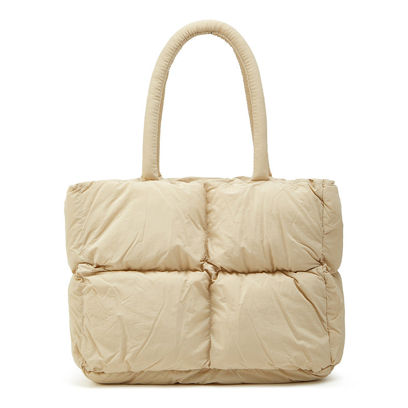 Puff Cotton Pillow Down Versatile Large Capacity Women's Shoulder Bag
