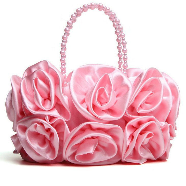 Ipomoea Alba Craft Satin Bridal Bridesmaid Dinner Bag