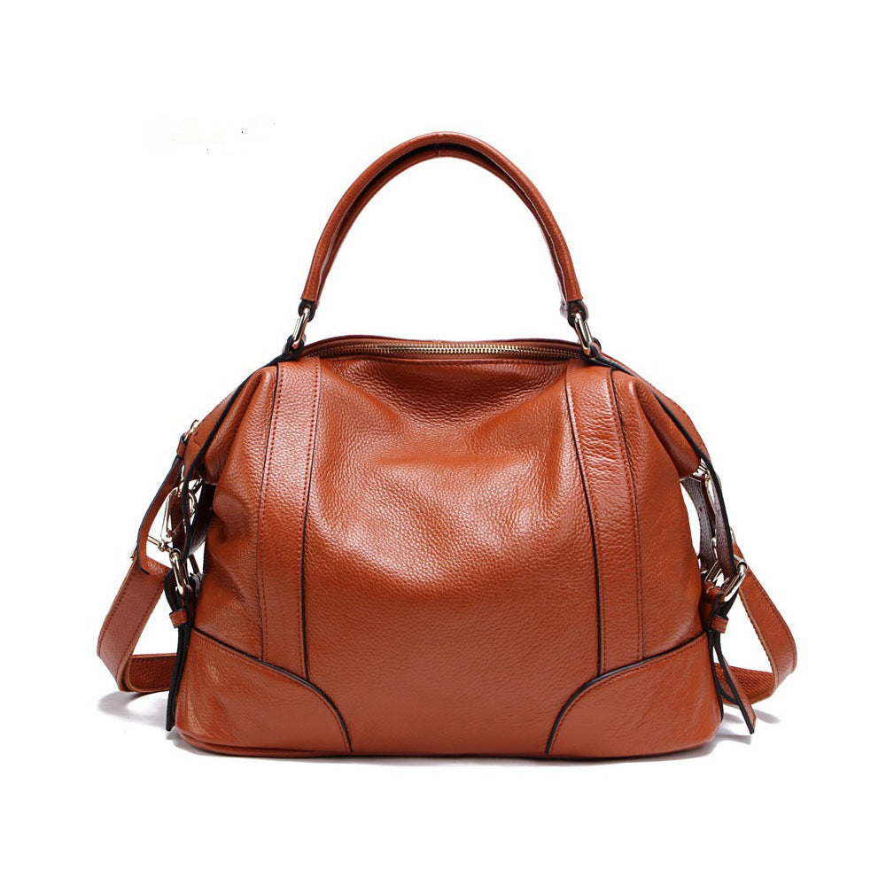 Women's Genuine Leather Large Capacity Boston Fashion Women's Handbag