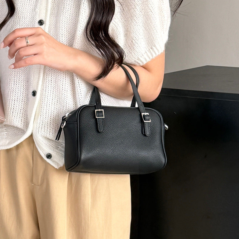 First Layer Cowhide Boston Bowling Genuine Leather Bags