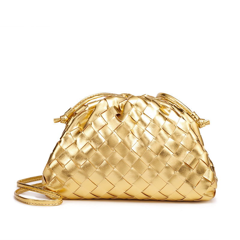 Women's Woven Cloud Dumpling Popular Fashion Clutch Women's Shoulder Bag