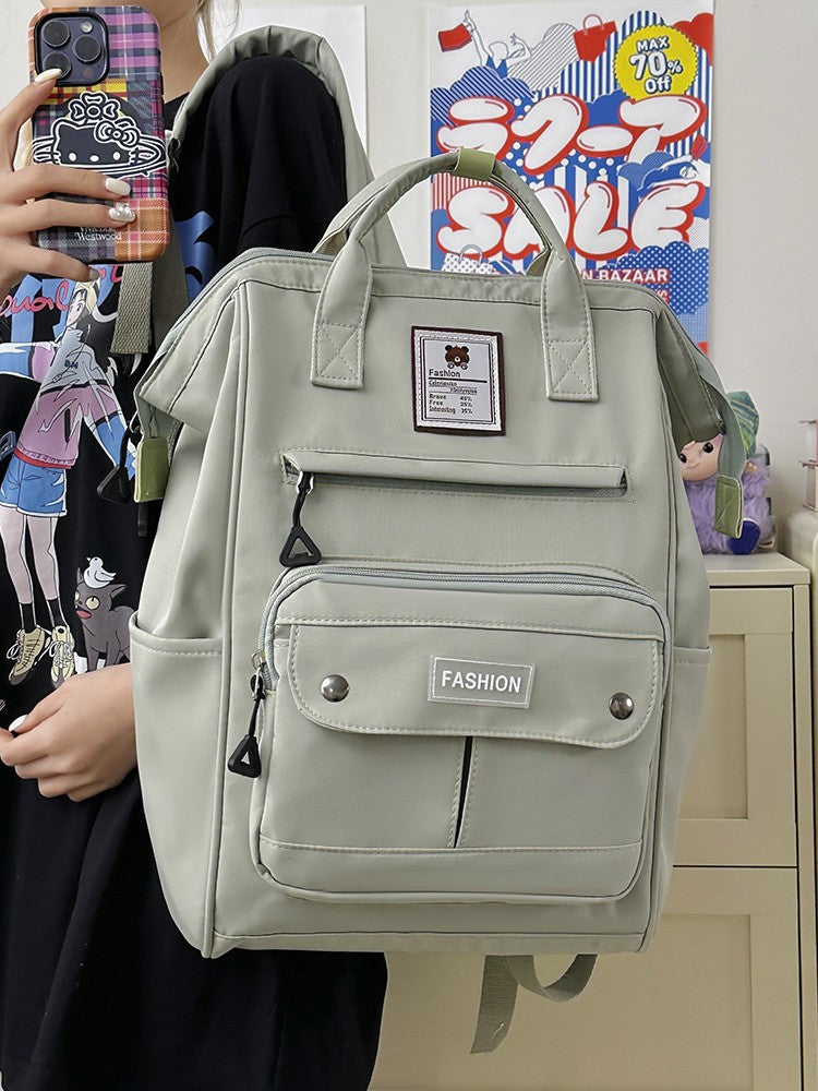 Style Female Junior High Good-looking Simple College Student Schoolbag