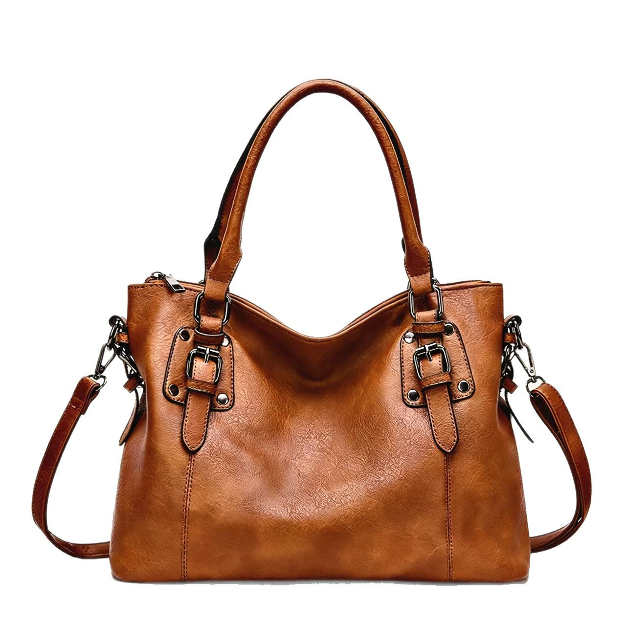 Women's Fashion Retro Simple Large Capacity Textured Bags