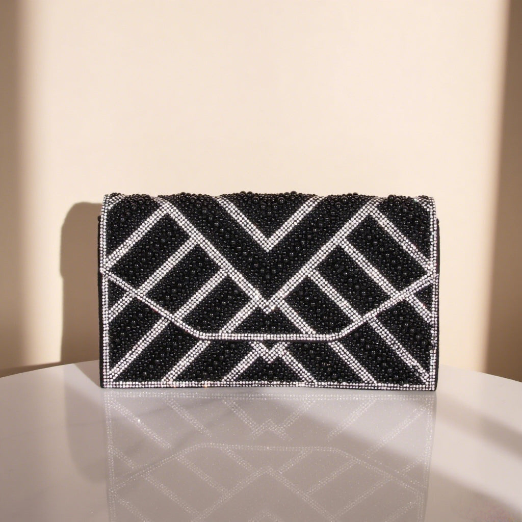 Cool Pearl Party With Diamonds Envelope Dinner Bag