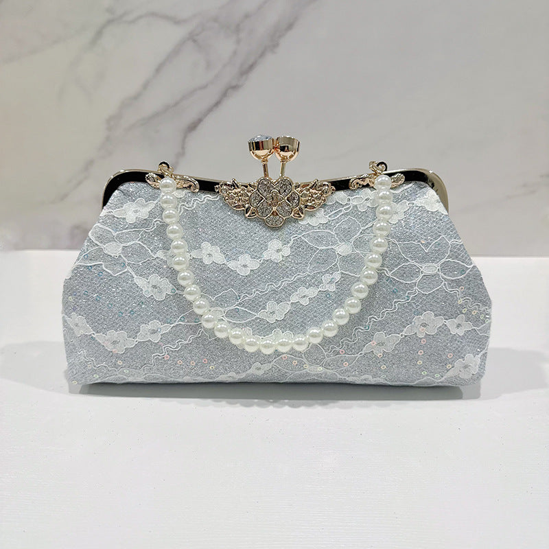 Women's Lace Fashion Dress Cheongsam Clutch Wear Chain Chinese Dinner Bag