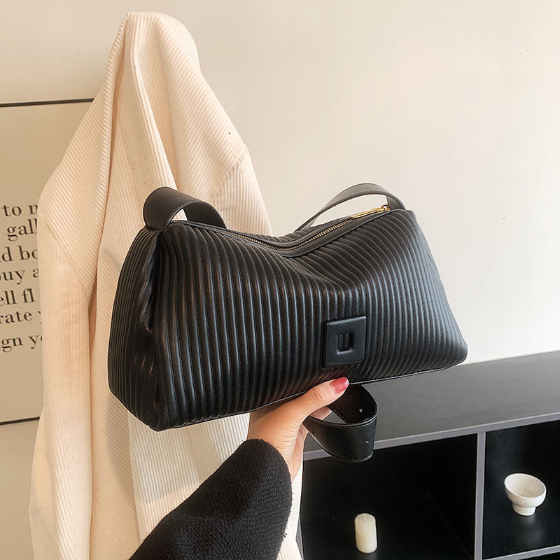 Women's Trendy Fashionable Striped Pleated Simple Graceful Bags