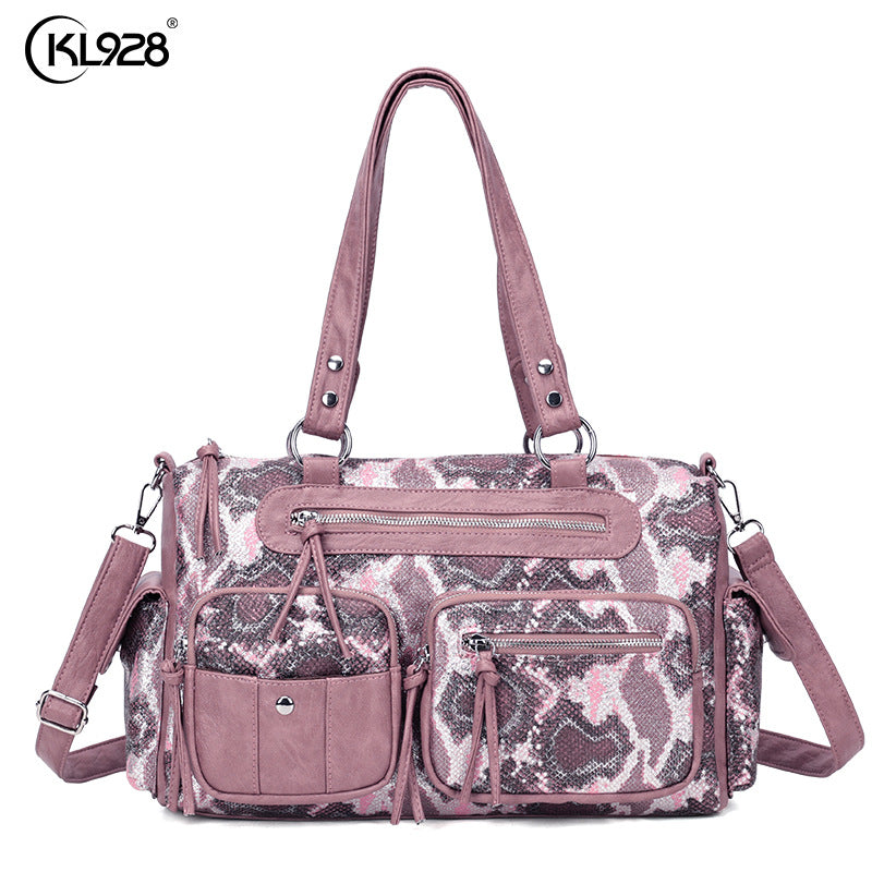 Women's Bronzing Fashion Printed Versatile Large Capacity Women's Handbag