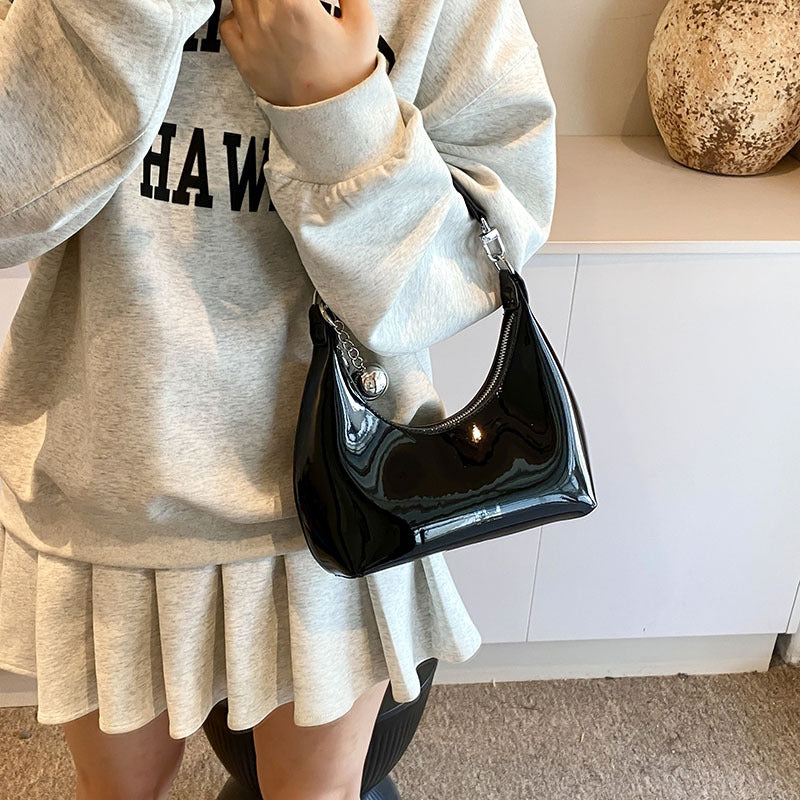 Lux Underarm Horn Female Fashion Patent Bags