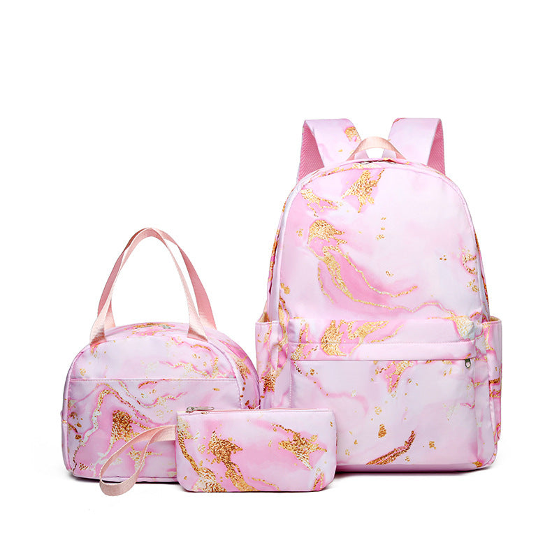 Korean Style Cartoon Three-piece Lunch Drawing Primary School Bag