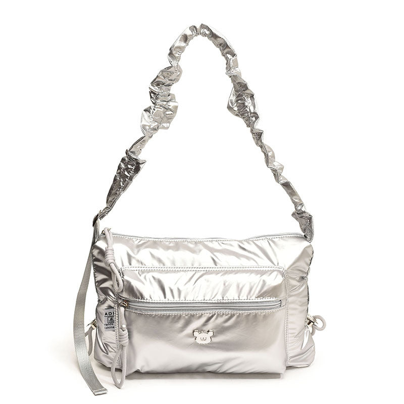 Charming Artistic Niche Nylon Drawstring Strap Shoulder Bags