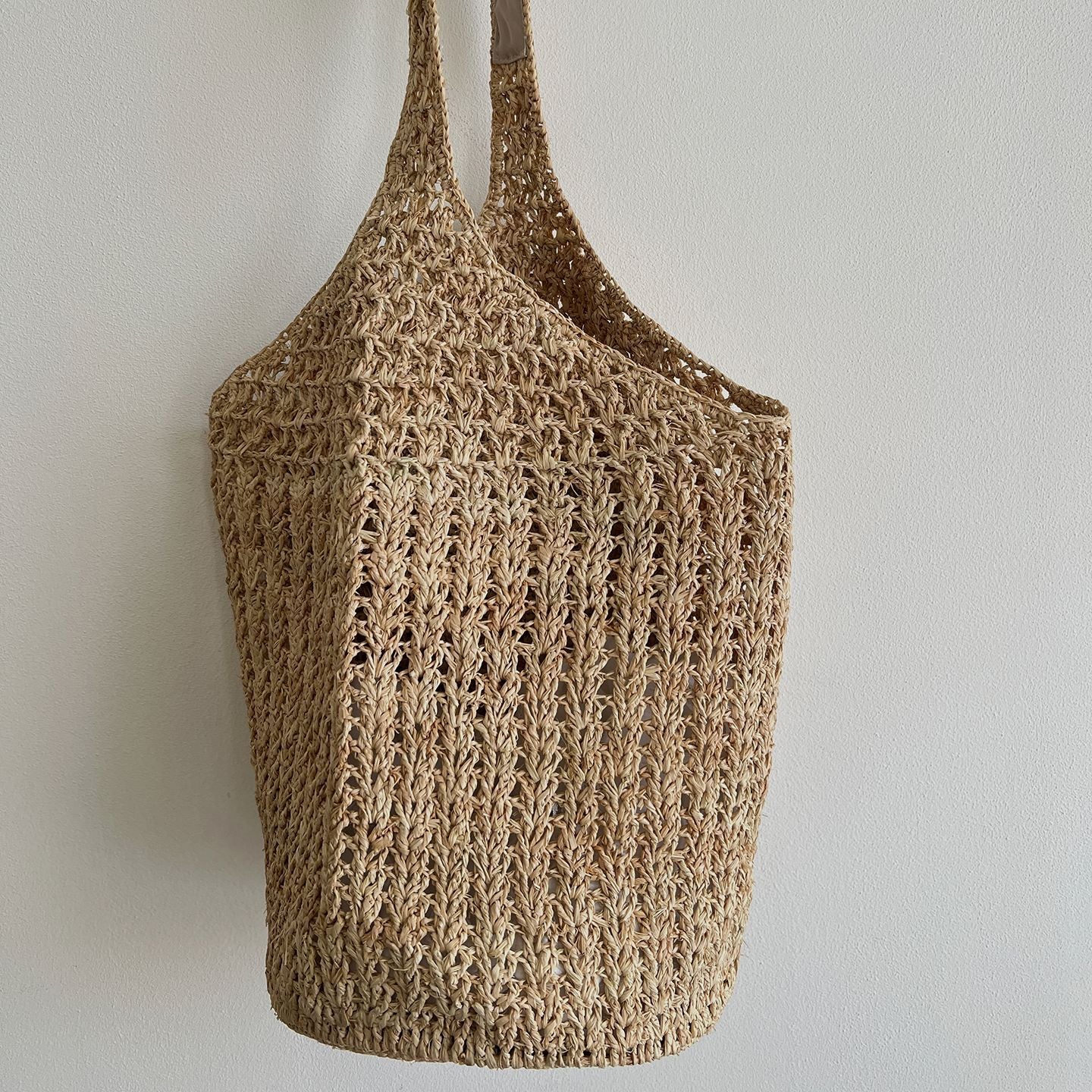 Women's Natural Raffia Hand-woven Summer Commute Vacation Style Beach Tote Bags