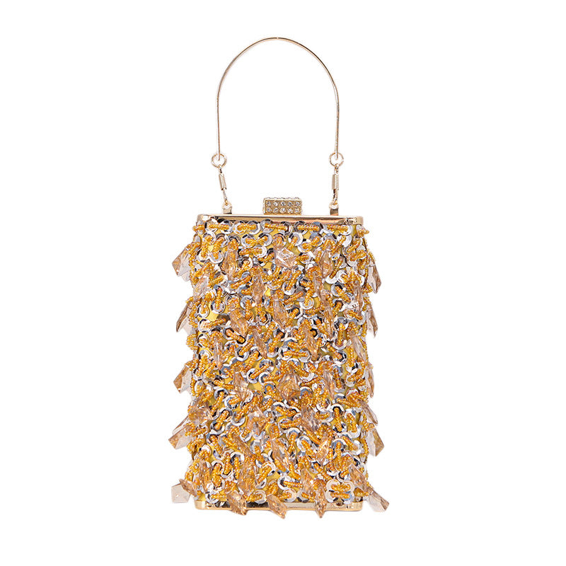 Women's Feast Handmade Beaded Vertical Banquet Dress Dinner Bag