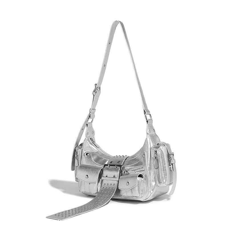 Trendy Underarm Motorcycle Niche Punk Hot Women's Shoulder Bag
