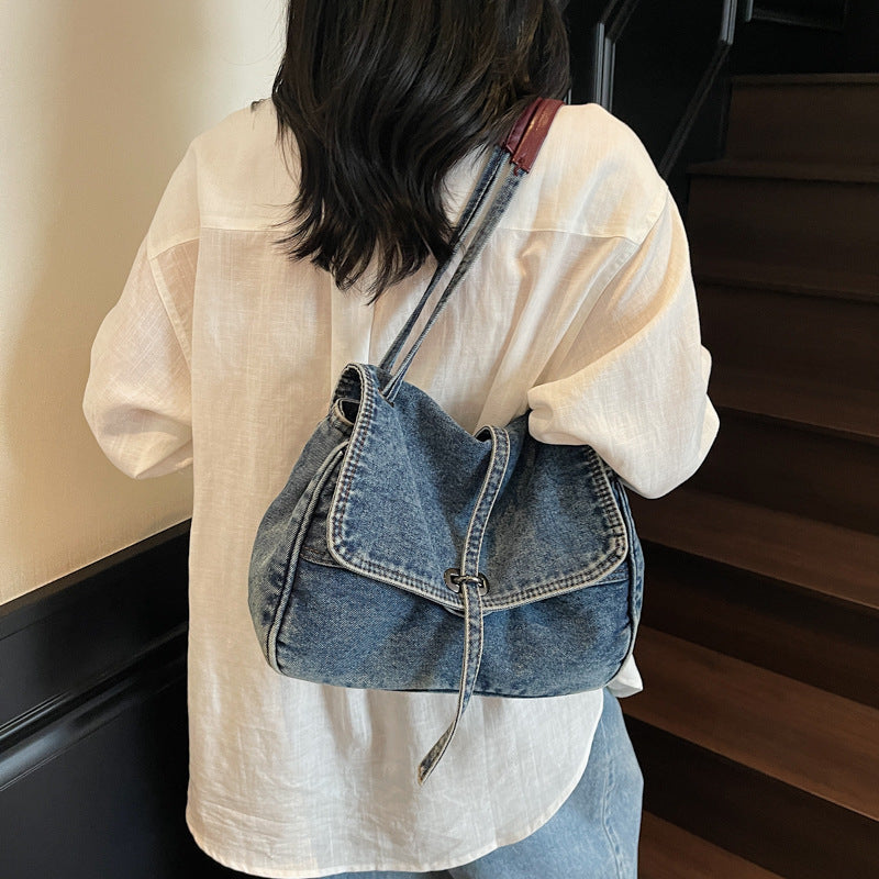 Women's Denim Fashionable High-grade Artistic Style Portable Bags