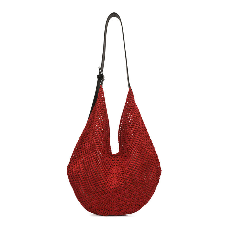 Style Hollow Out Stitching Woven Summer Leisure Vacation Women's Shoulder Bag