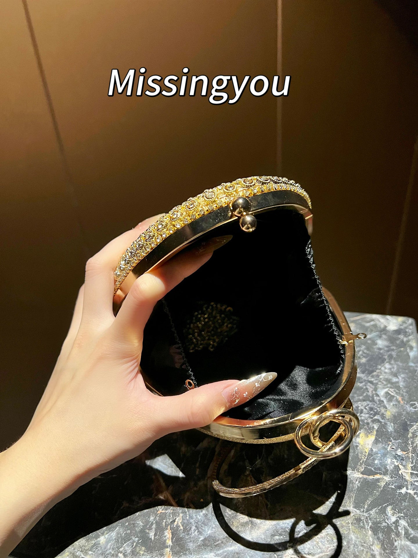 Women's Rhinestone Fashionable Elegant Clutch Light Luxury Dinner Bag