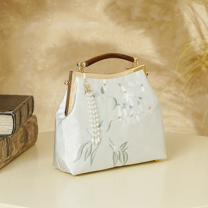 Embroidered Bamboo National Style Cheongsam High Quality Handbags