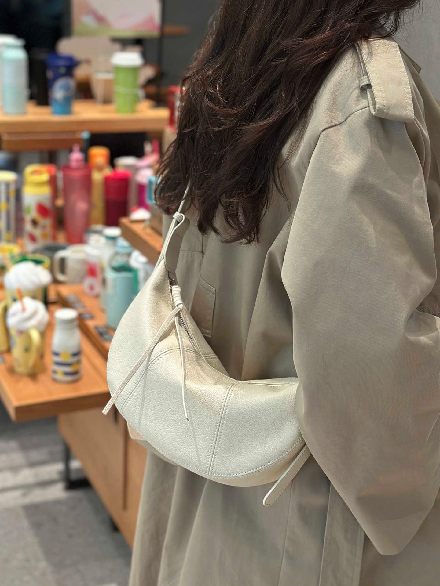 First Layer Cowhide Dumpling Niche High-grade Western Style Genuine Women's Shoulder Bag