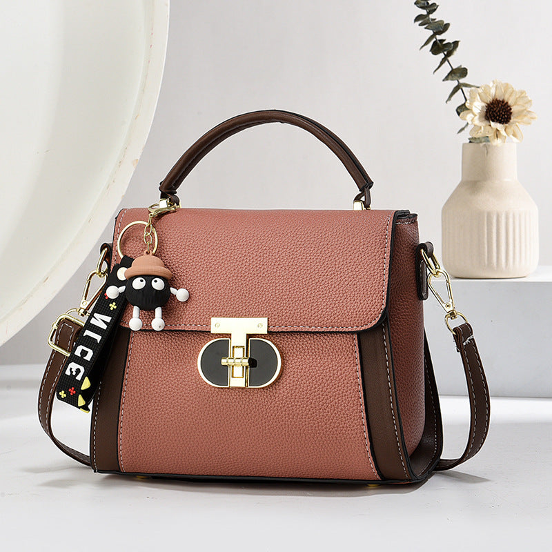 Women's Korean Cool Contrast Color Large Capacity Women's Shoulder Bag