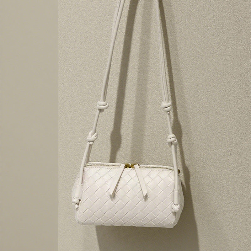Women's Handmade Cowhide Woven Underarm Fashion Bags