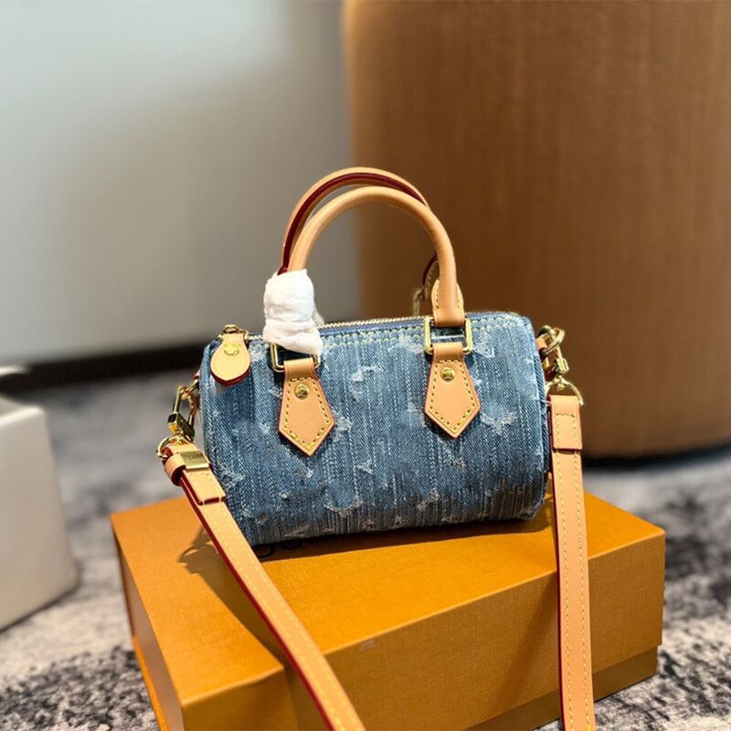 Creative Boston Denim Large Pillow Trendy Women's Handbag