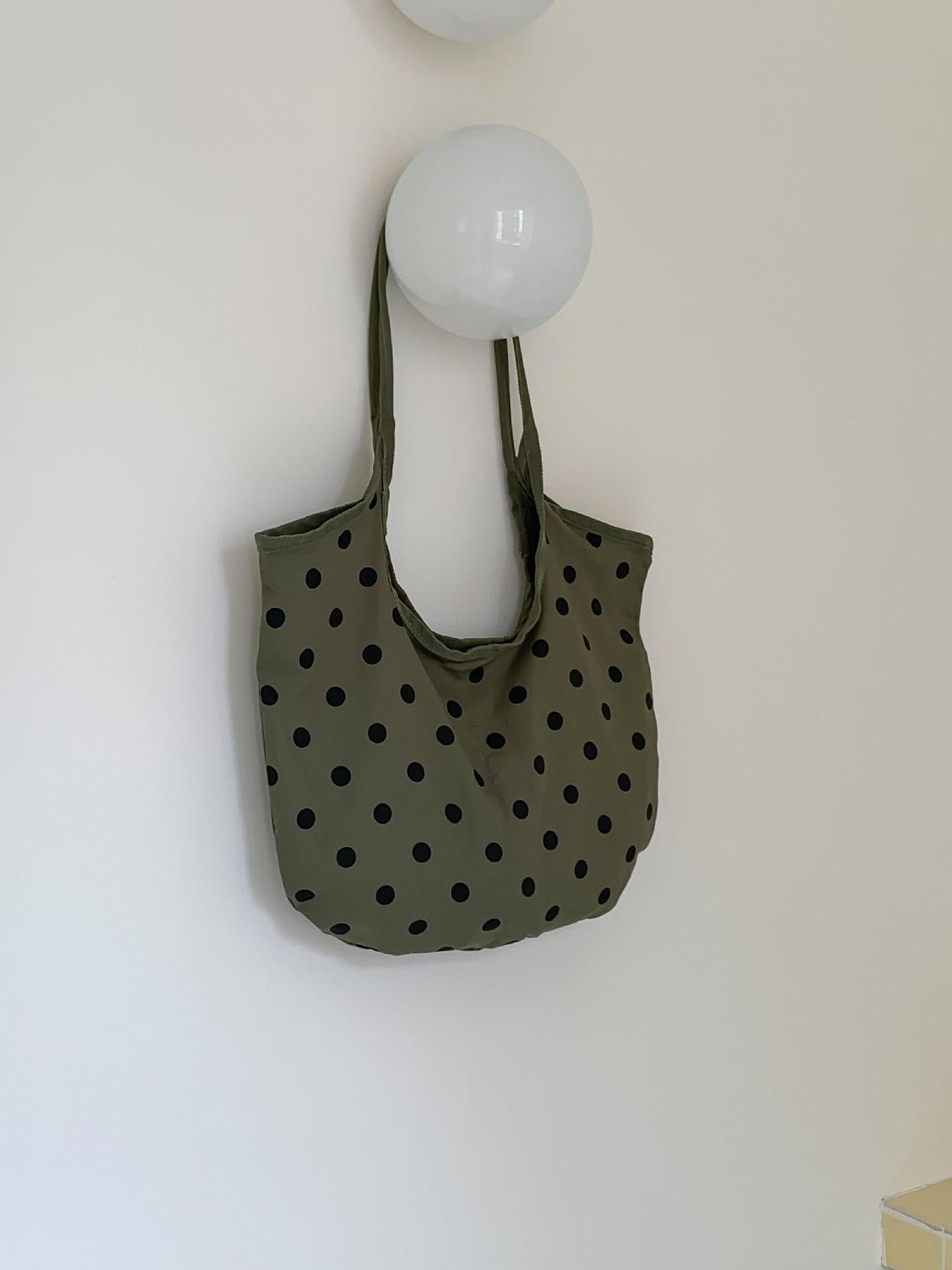 Women's Dot Versatile Large Capacity Commuter Cotton Women's Shoulder Bag