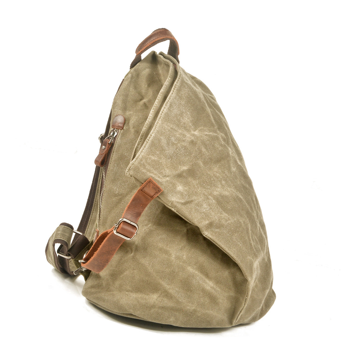 Men's Tooling Retro Military Style Waterproof Rucksack Cotton Canvas Large Leisure Backpack
