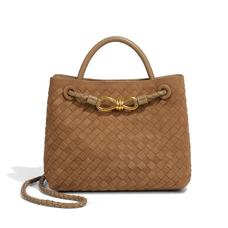 Classy Women's Frosted Suede Hand-woven Fashion Women's Handbag