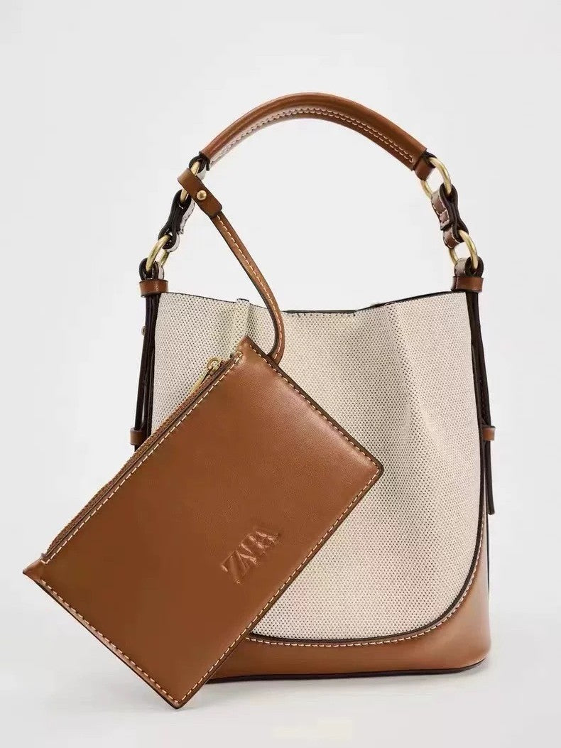 Women's Z Niche Design Fashion Drawstring Canvas Women's Messenger Bag