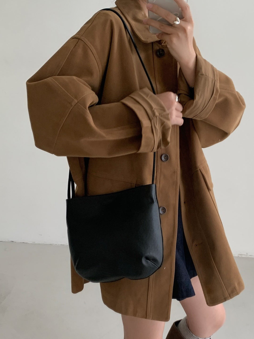 Women's Layer Cowhide Korean Style Retro Packet Genuine Leather Bags
