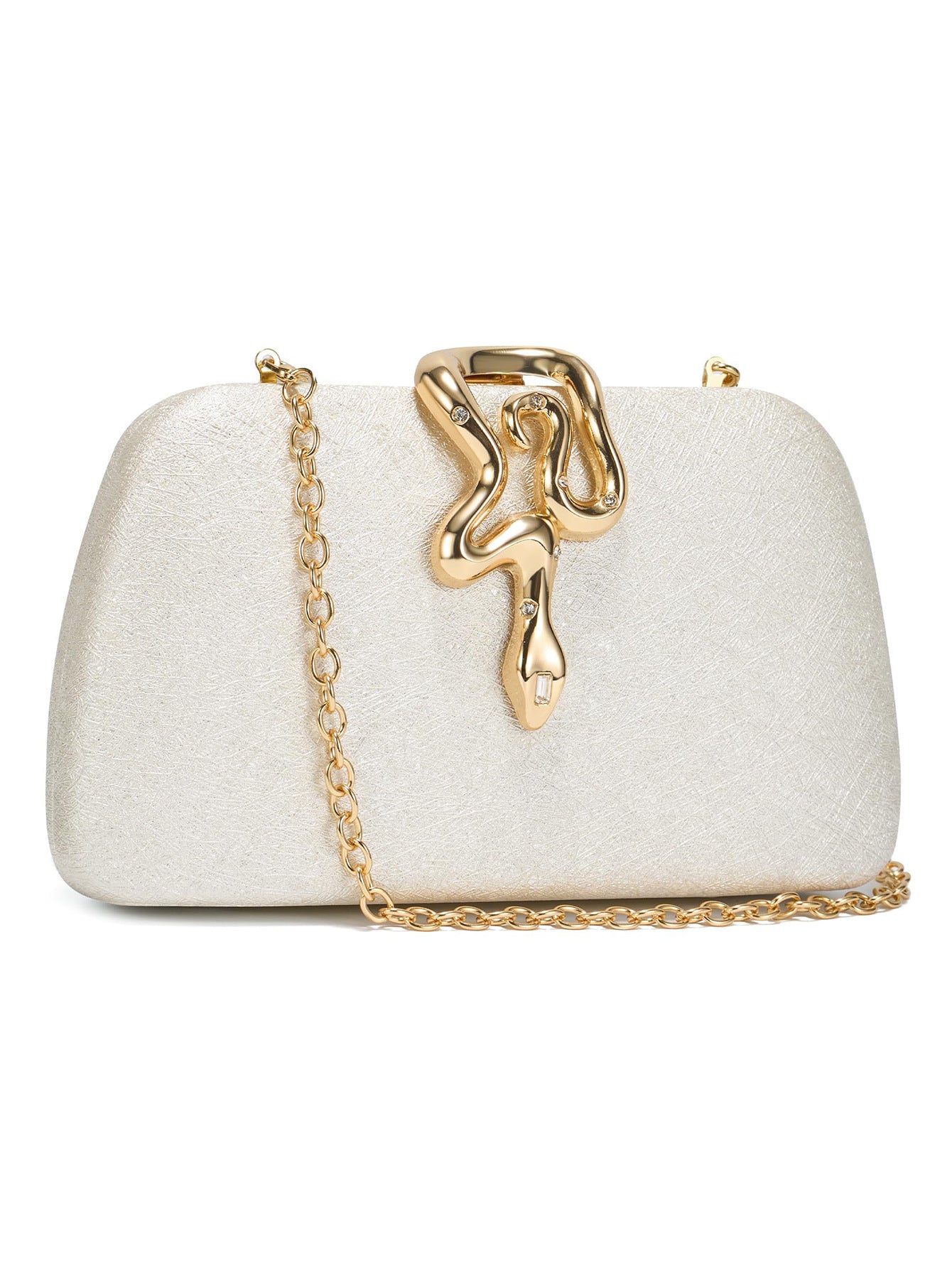 Slouchy Women's Snake-shaped Clutch Dress Garment Dinner Bag