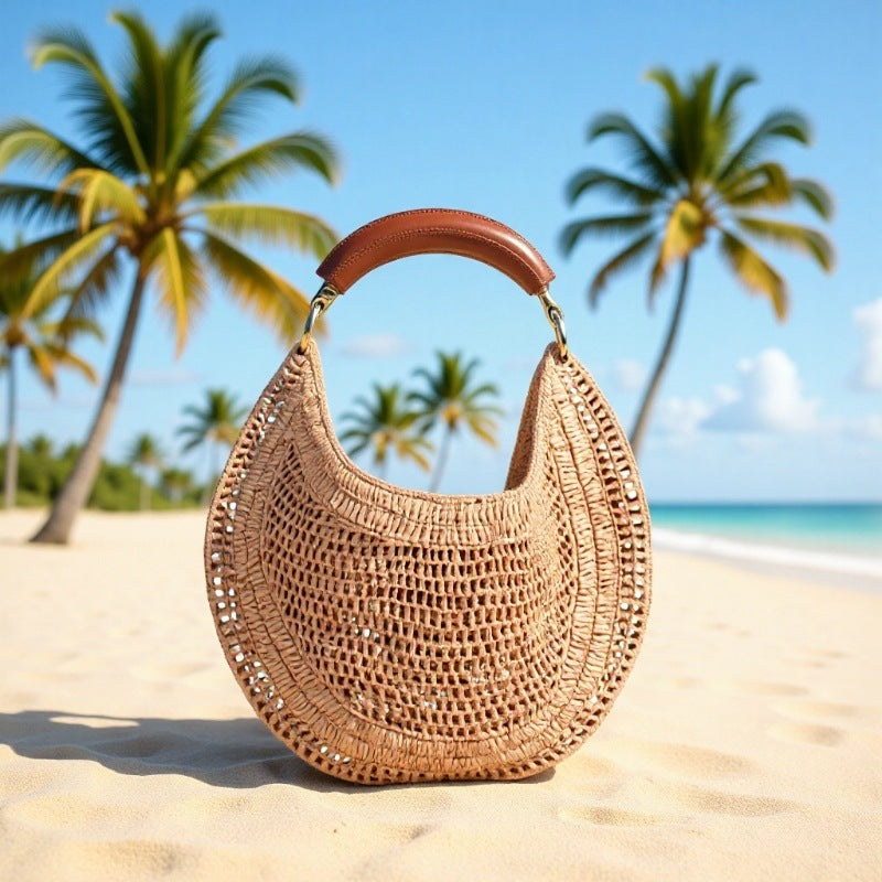 Selenodont Large Capacity Beach Simple Design Women's Handbag
