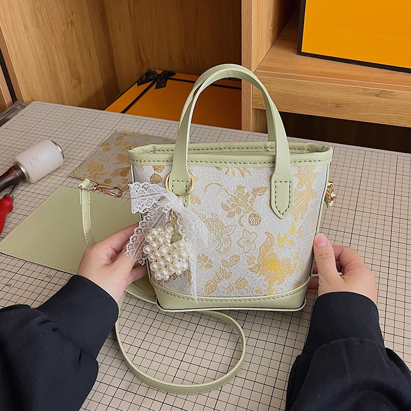 Women's Chinese Style Cloth Commuter Portable Material Women's Shoulder Bag