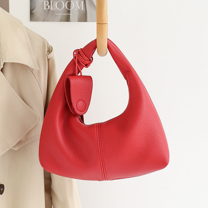 Women's Commuter Carrying Cute Lychee Pattern Soft Leather Women's Handbag