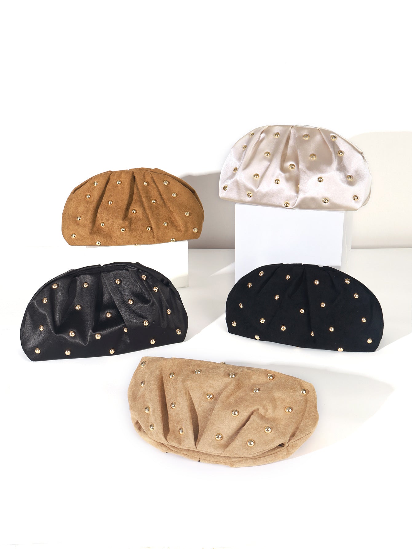 Trendy Beaded Pleated Dumpling Cloud Versatile Female Dinner Bag