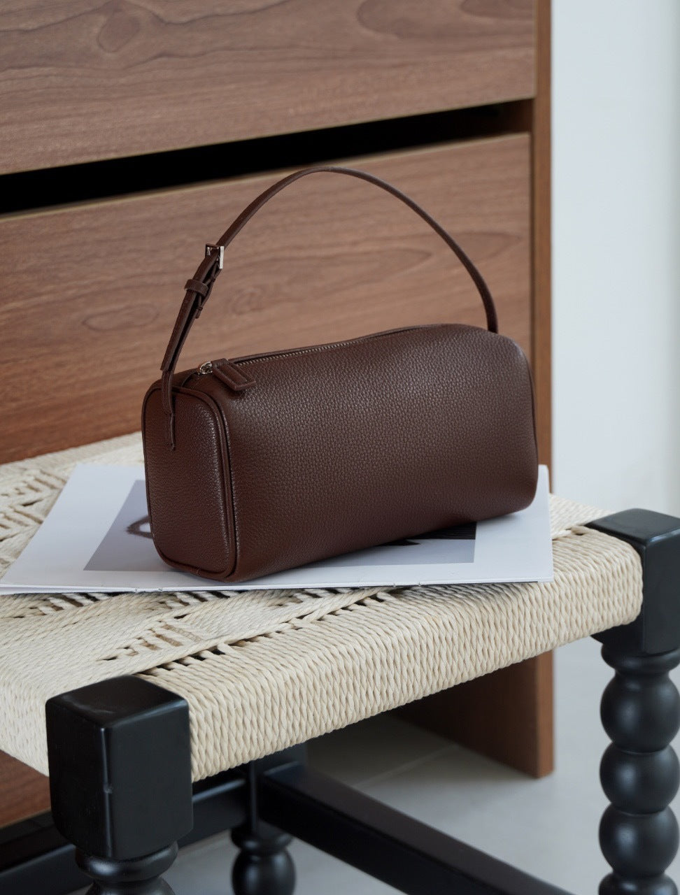 Pen Inside Outside Leather Steel Hardware High-grade Versatile Fashion Bags