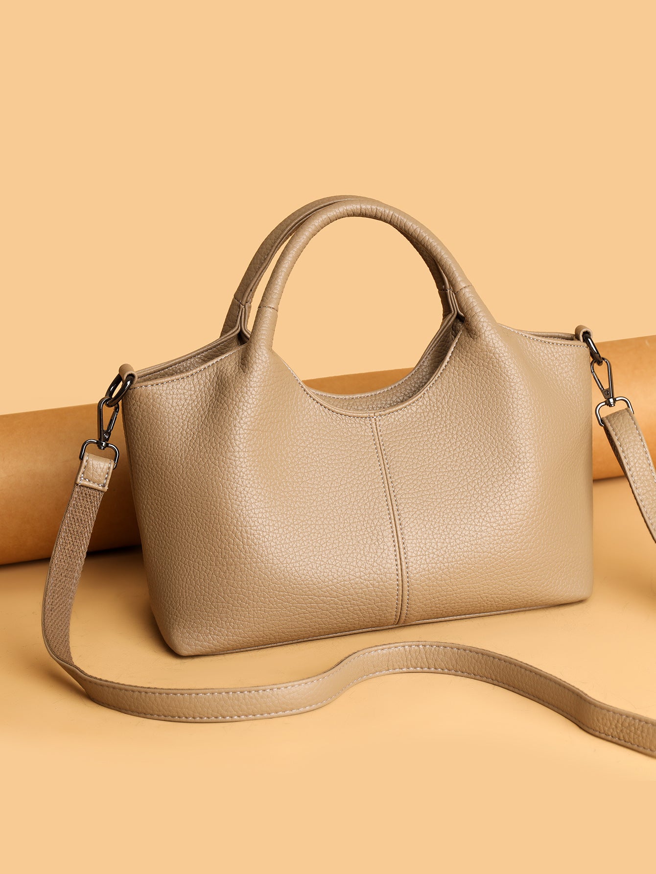 Women's Lightweight Commuter Texture Soft Leather Pouches Women's Shoulder Bag