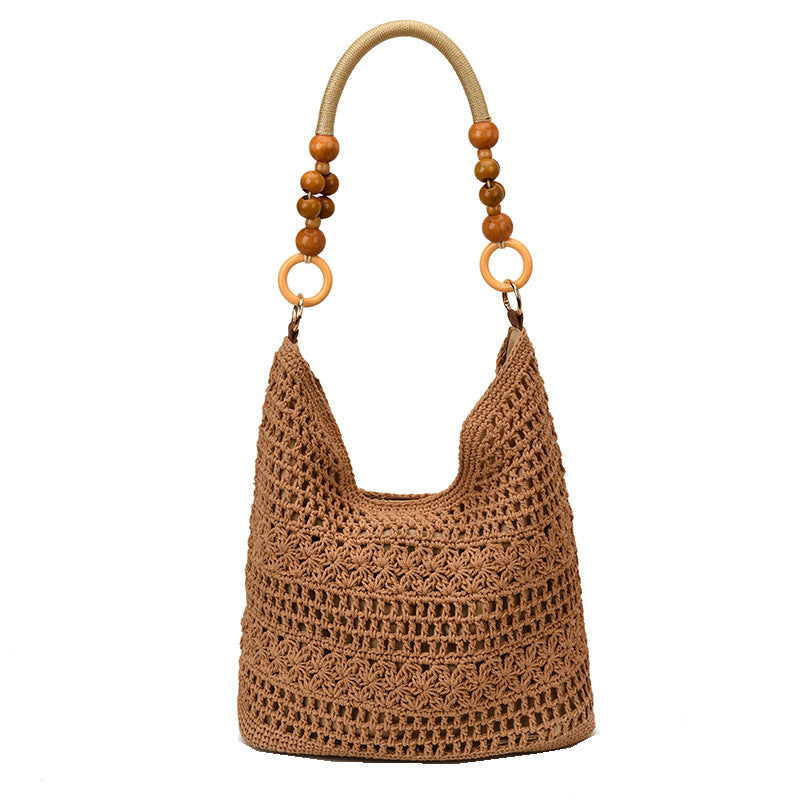 Hollow Woven Knitted Portable Seaside Vacation Bags