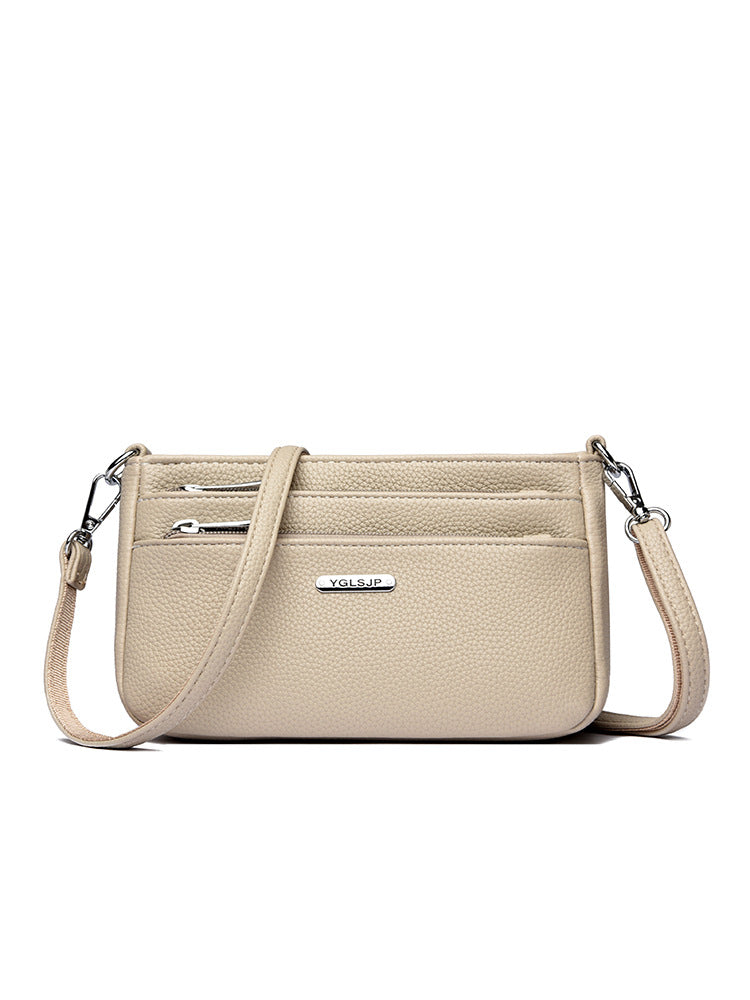 Women's Portable Urban Simple Lychee Pattern Bags