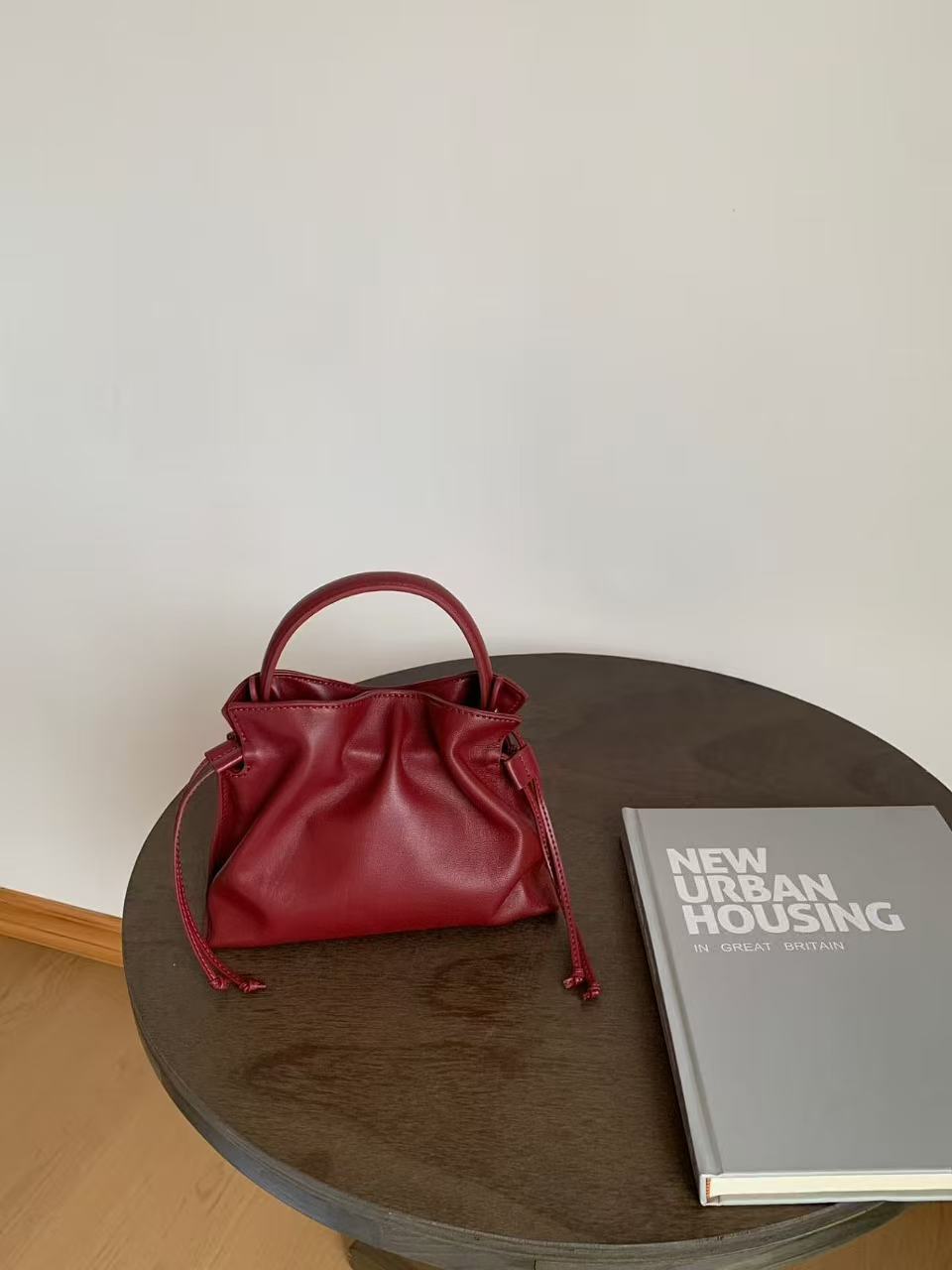 Sheepskin Portable Cloud Design Pleated High-grade Women's Shoulder Bag