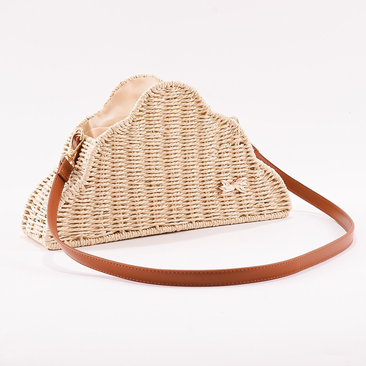 Paper String One Straw Scallop Woven Bags