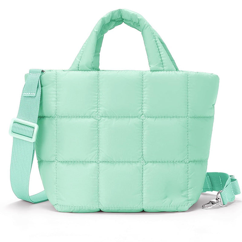 Soft Quilted Down Lightweight Nylon Fashion Women's Messenger Bag