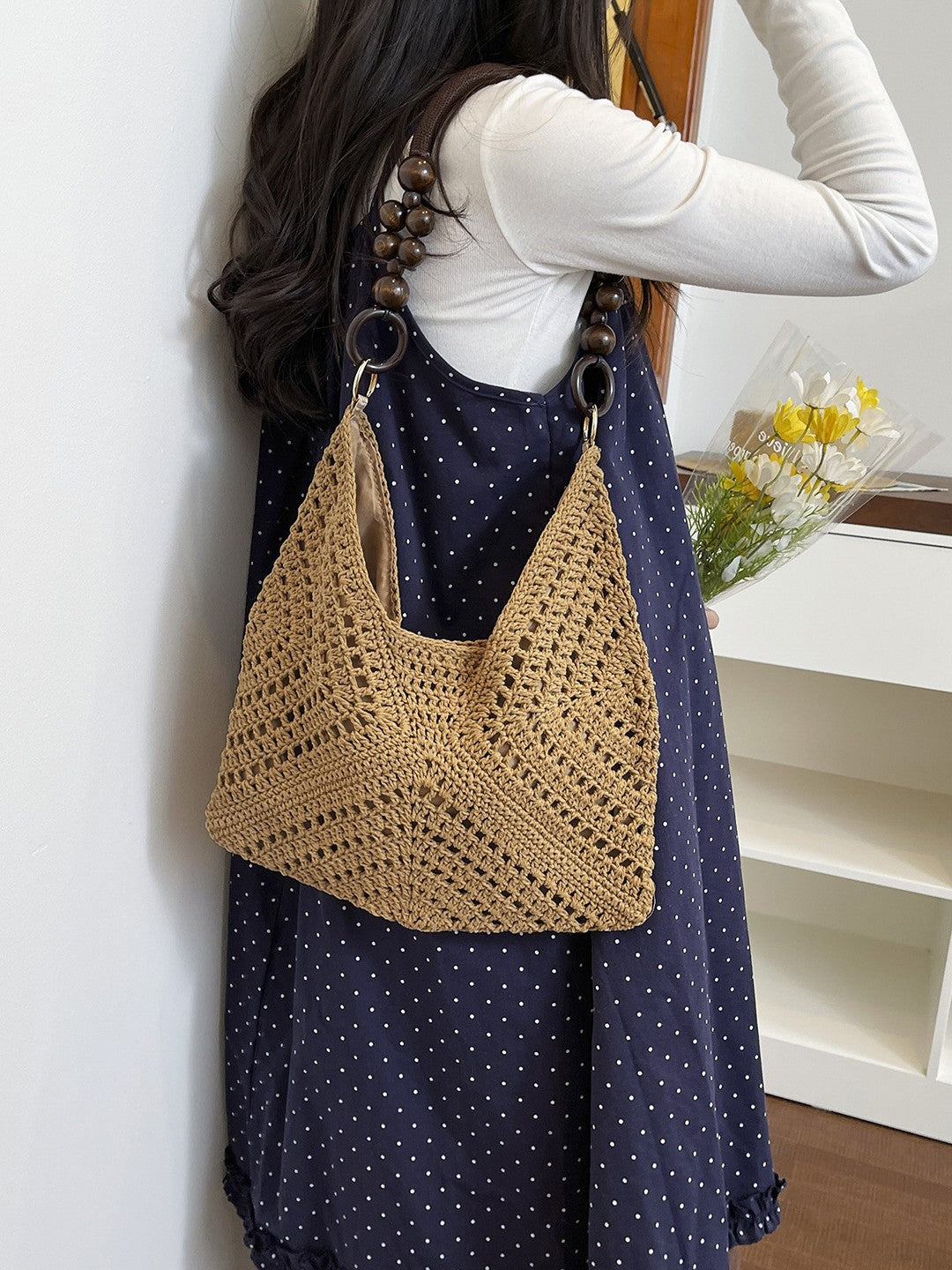 Women's Large Capacity Retro Spring One Shopping Commuting Bags