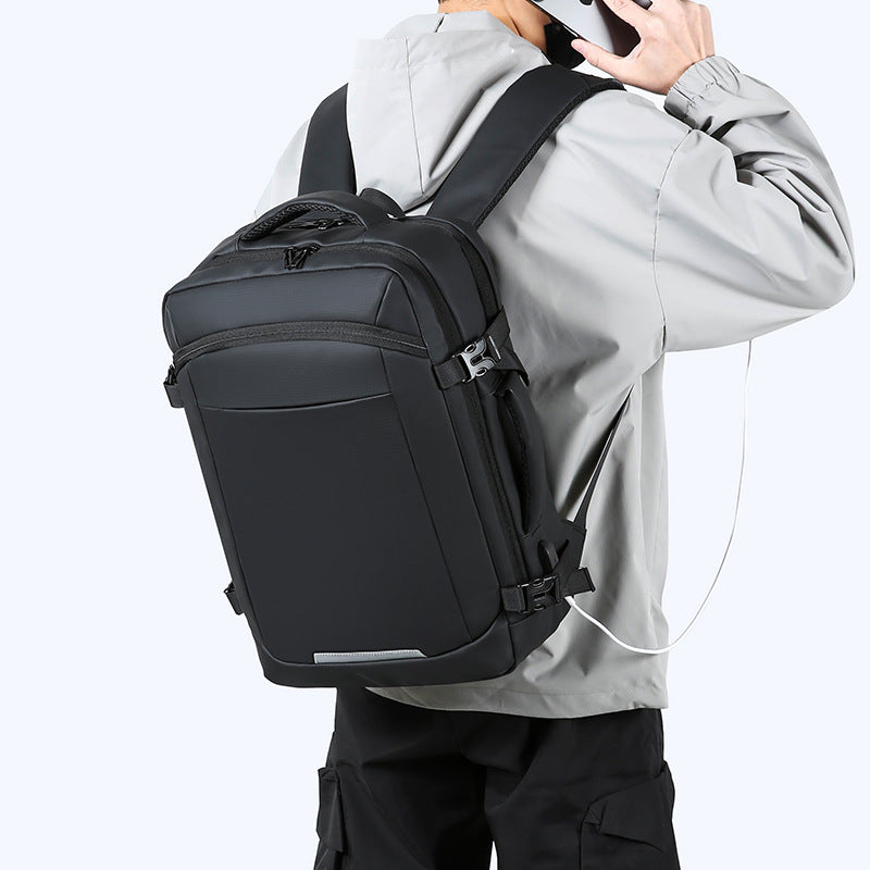 Men's Korean Style Large Capacity Simple Commute Business Backpack