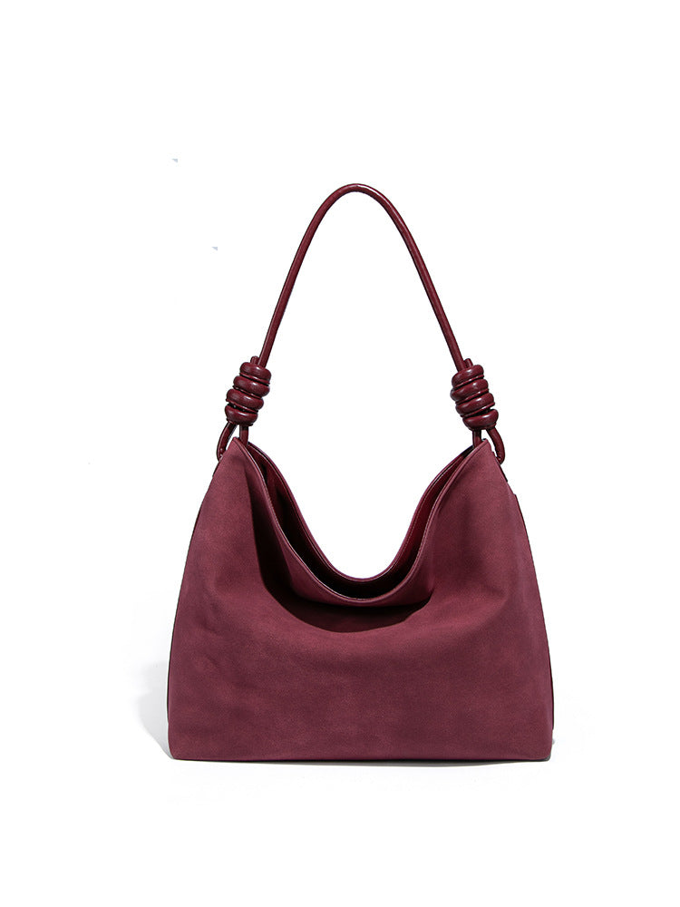 Women's Design Underarm Vintage Frosted Suede Large Capacity Women's Handbag