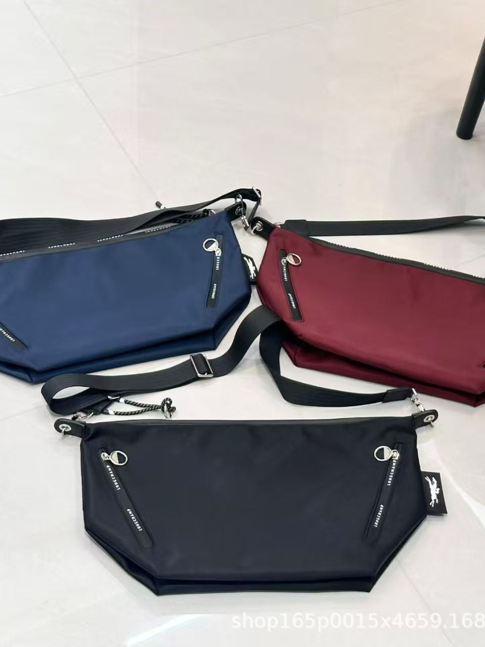 French Large Recycled Nylon Material Unisex Women's Messenger Bag