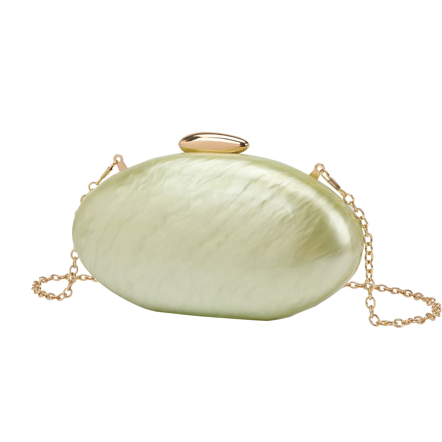 Women's Oval Shell Goose Egg Acrylic Fashion Dinner Bag