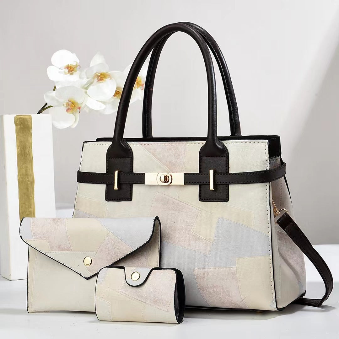 Women's Commuter Portable Large Capacity Trendy Fashion Three-piece Bags