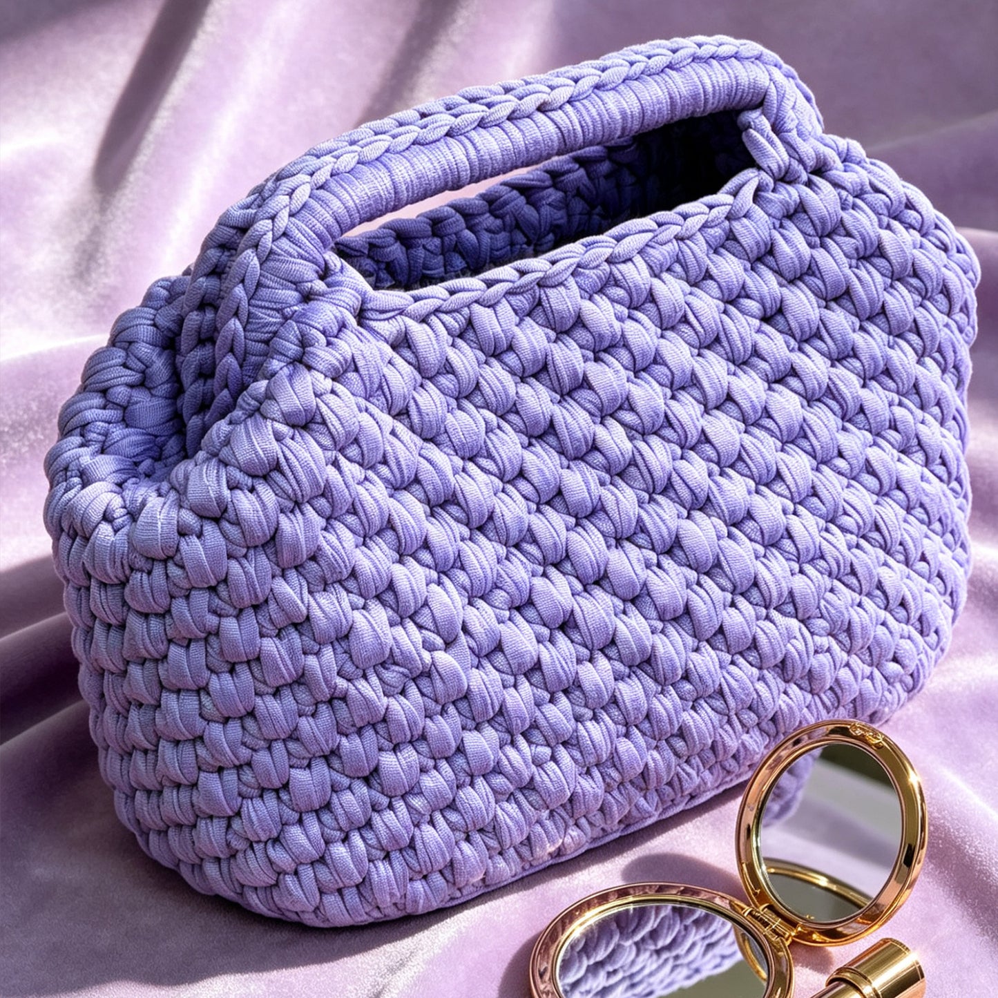 Women's Solid Color Woolen Yarn Affordable Luxury Women's Handbag
